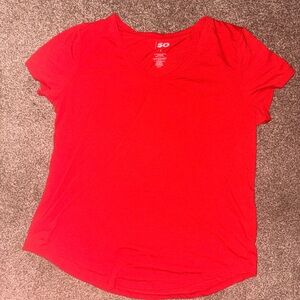 SO Women's Bright Red Short Sleeve Tee